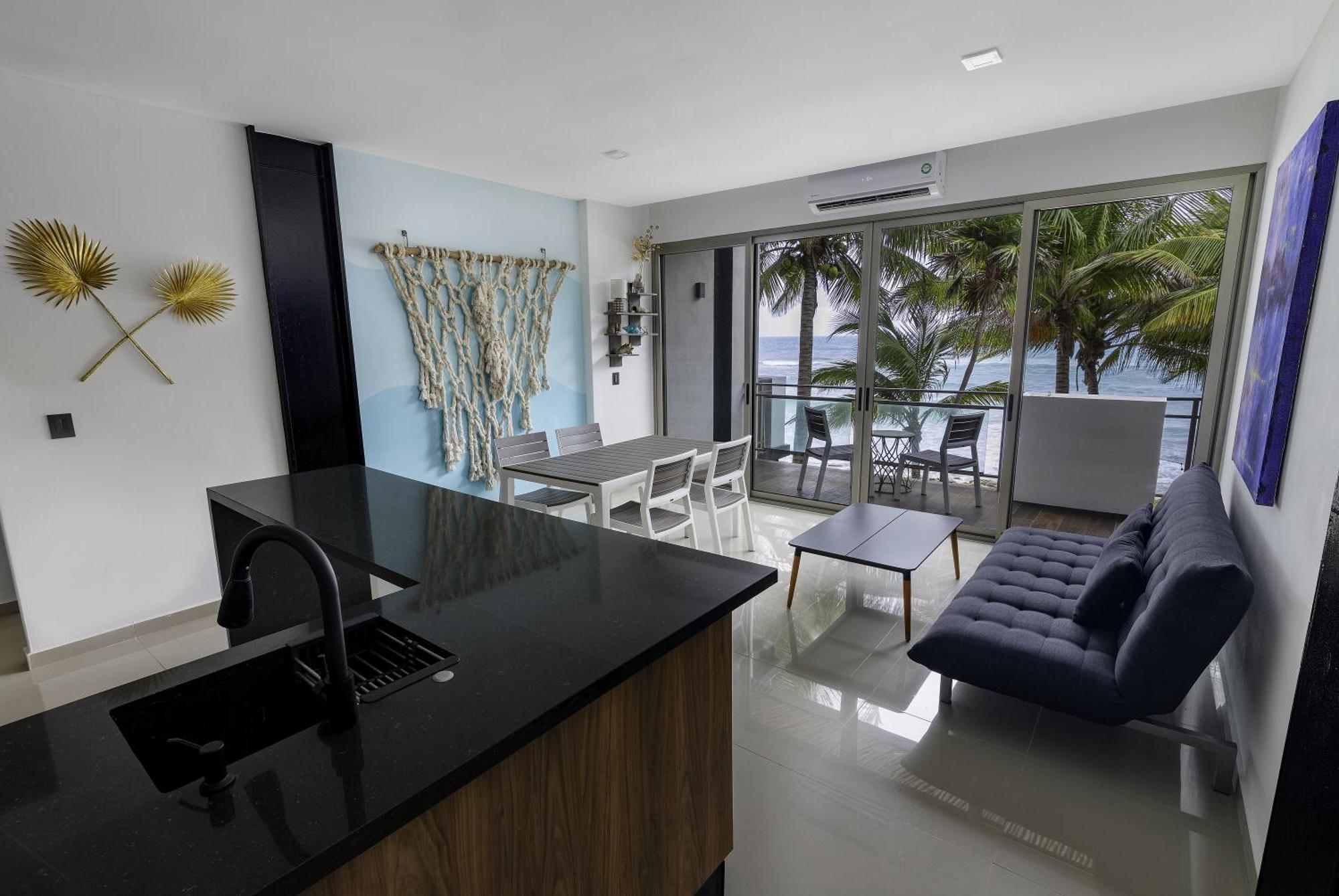 Angelina 28 Beachfront And Family Apartments - Modern And Relaxing Long Stays - 20 Min From Cancun Airport Puerto Morelos Extérieur photo