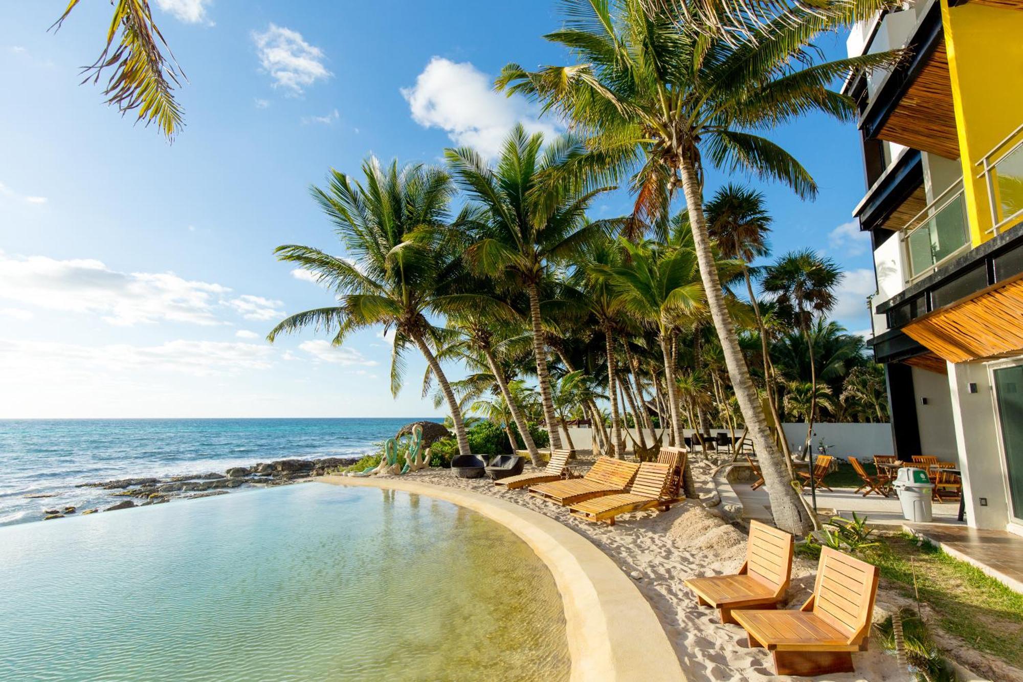 Angelina 28 Beachfront And Family Apartments - Modern And Relaxing Long Stays - 20 Min From Cancun Airport Puerto Morelos Extérieur photo